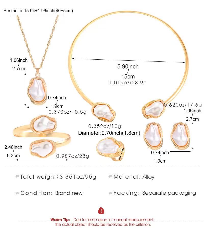 Joyas abiertas de perlas barrocas